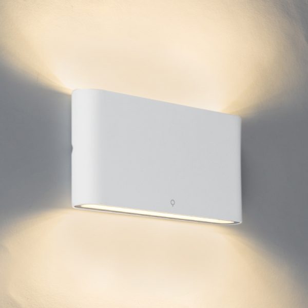 Moderne buitenwandlamp wit 17,5cm incl. LED - Batt