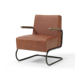 RV Design Fauteuil 'Anna' PU, kleur Cognac