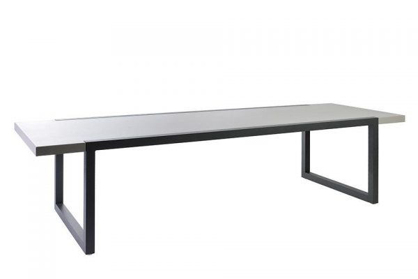 Bergen tafel 317x100x75cm. alu antraciet - Borek