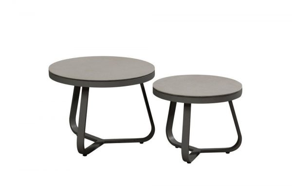 Bijzettafel Libero (Set 2 stuks) Matt Carbon Taste by 4 Seasons Outdoor