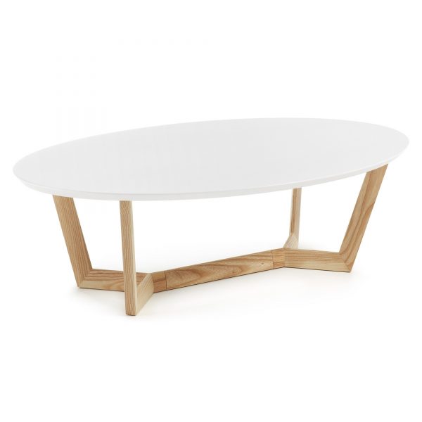 Kave Home Salontafel 'Wave' Essen, kleur wit