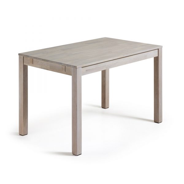 Kave Home uitschuifbare eettafel 'Isbel' eiken white wash, 120-200 x 75cm