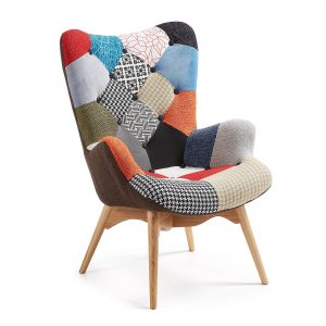 Kave Home Fauteuil 'Kody', kleur meerkleurig