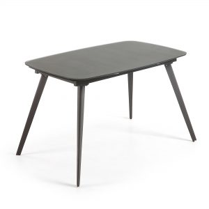 Kave Home Uitschuifbare Eettafel 'Smoth' 140 - 210cm, kleur antraciet