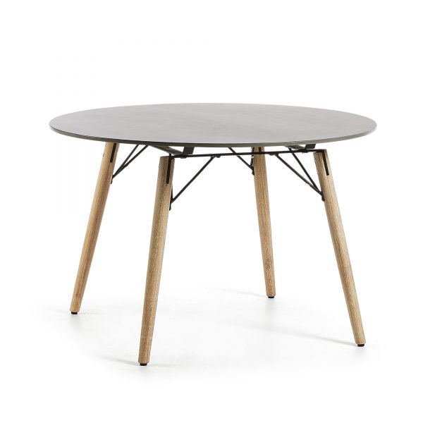 Kave Home Ronde Eettafel 'Emma' 120cm, kleur Lichtgrijs