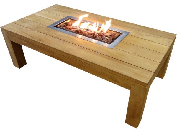 Tenerife cosi lounge vuurtafel 140x75xH46,5 cm teakhout