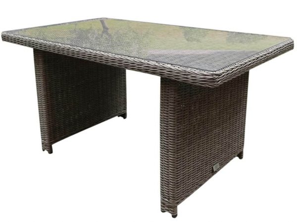 Bilbao XL lounge-diningtafel 140x80xH70 cm kobo grijs