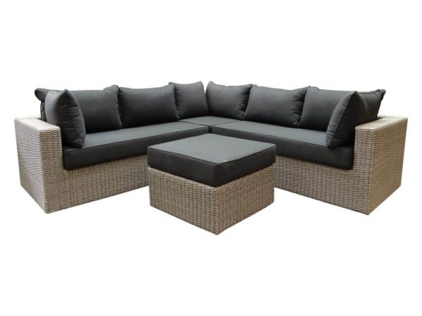 Patros hoek loungeset 4-delig kobo grijs