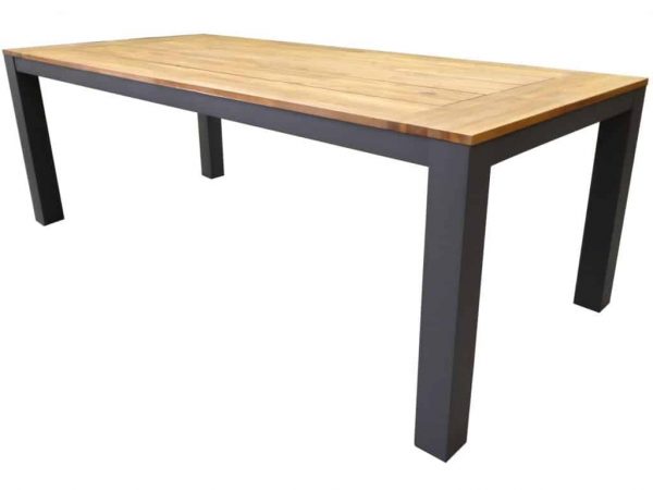 Beltra dining tuintafel 220x100xH76 cm aluminium antraciet