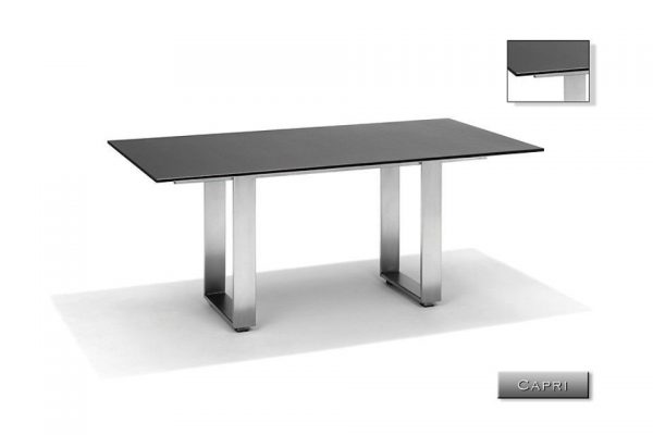 Nvt Eettafel-Tuintafel 200 x 100 x 75 cm Capri - RVS-Natuursteen - Studio 20