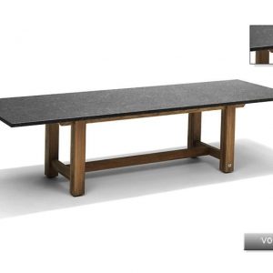 Nvt Eettafel-Tuintafel 240 x 100 cm Voss - Teakhout-Natuursteen - Studio 20