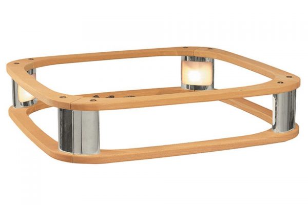 Houten veiligheidsrail incl. verlichting t.b.v. Elegance - Harvia