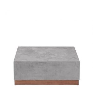 Koffietafel 85 x 85 cm Crete Concrete-Teak Apple Bee