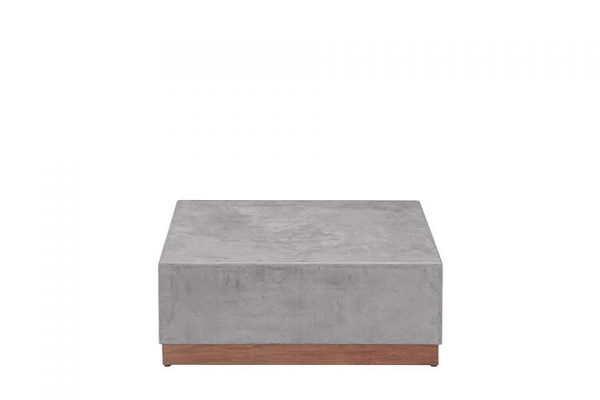 Koffietafel 85 x 85 cm Crete Concrete-Teak Apple Bee