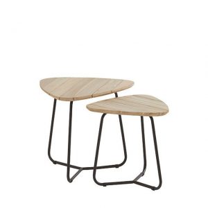 Koffietafel Triangel Axel (Set 2) Teak-Aluminium 4 Seasons Outdoor