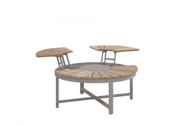 Koffietafel Verstelbaar 105 cm Forio Smoke Grey 4 Seasons Outdoor