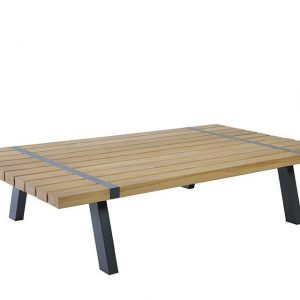 Lage Tafel Twisk 180 x 100 x 40 cm Teak-Antraciet Borek