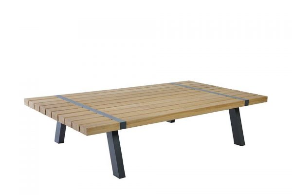 Lage Tafel Twisk 180 x 100 x 40 cm Teak-Antraciet Borek