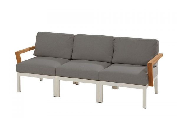 Loungebank 3-zits Byron Wit 4 Seasons Outdoor