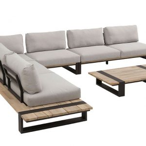 4 Seasons Outdoor Loungeset Duke 02 Teak-Aluminium 4SO