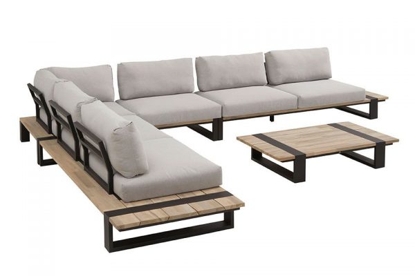 4 Seasons Outdoor Loungeset Duke 02 Teak-Aluminium 4SO