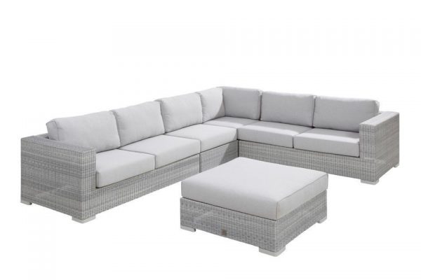 4 Seasons Outdoor Loungeset Lucca 01 Polyloom Ice 4SO