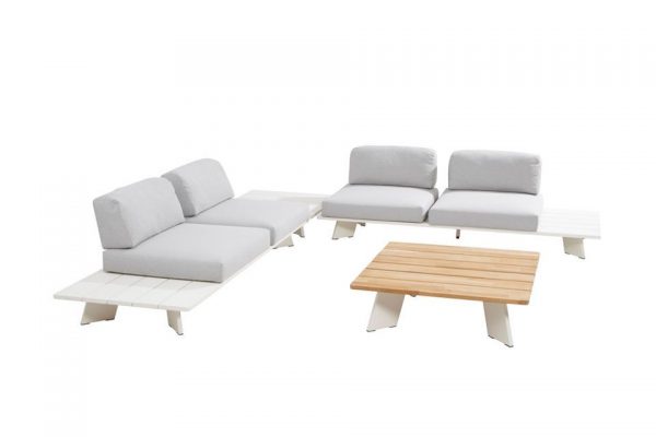 Loungeset Omnia Aluminium White 4 Seasons Outdoor