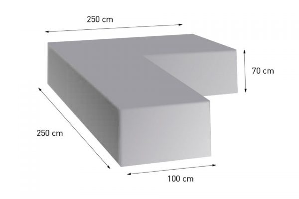 Loungesethoes L-vorm 250 x 250 cm 4 Seasons Outdoor