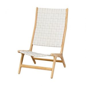 Loungestoel Juul Met Hoge Rug Teak-Nature Apple Bee