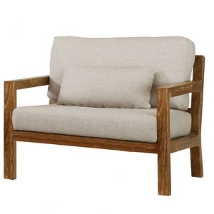 Loungestoel Olive Teak-White Wash Apple Bee