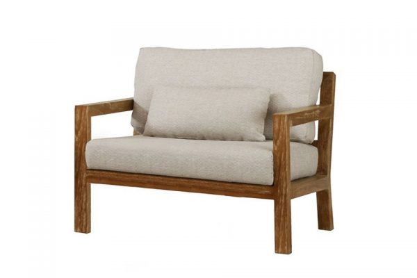 Loungestoel Olive Teak-White Wash Apple Bee