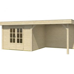 OLP Outdoor Life Products Tuinhuis met Overkapping Outdoor Living 6030/20 Extra