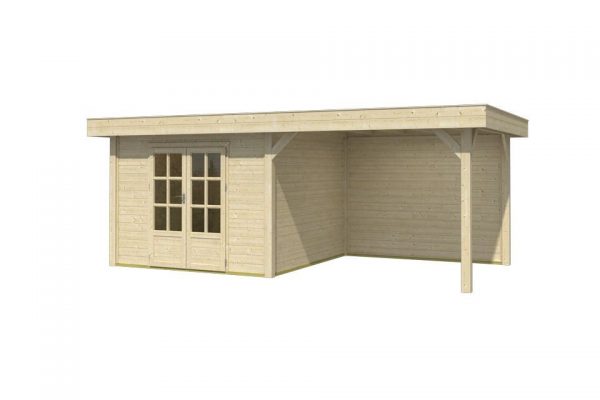 OLP Outdoor Life Products Tuinhuis met Overkapping Outdoor Living 6030/20 Extra