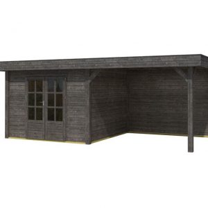 OLP Outdoor Life Products Tuinhuis met Overkapping Outdoor Living 6030/20 Extra Gedompeld