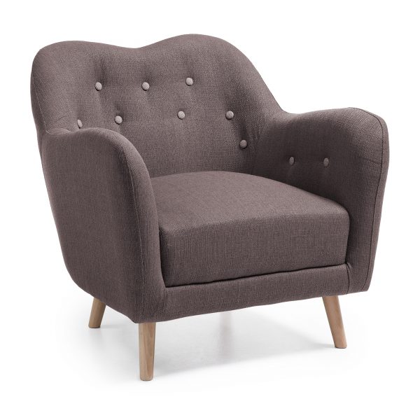 LaForma Fauteuil 'Kamin' kleur donkerbruin OP=OP