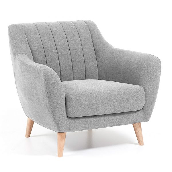 Kave Home Fauteuil 'Obo' kleur lichtgrijs