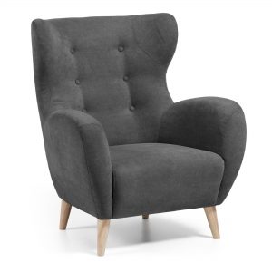 Kave Home Fauteuil 'Patio' kleur antraciet