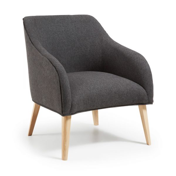 Kave Home Fauteuil 'Bobly' kleur zwart