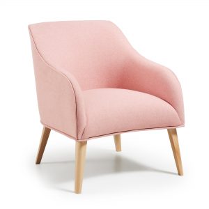 Kave Home Fauteuil 'Bobly' kleur roze