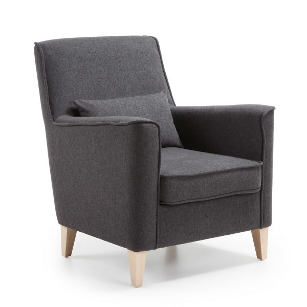 Kave Home Fauteuil 'Glam' kleur antraciet