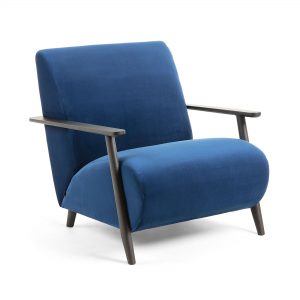 Kave Home Fauteuil 'Meghan', kleur Donkerblauw