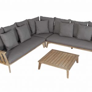 Barcelona hoek loungeset 4-delig acacia bruin