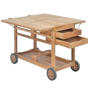 Fonteyn Collectie Tafeltrolley met 3 Lades Teak Fonteyn