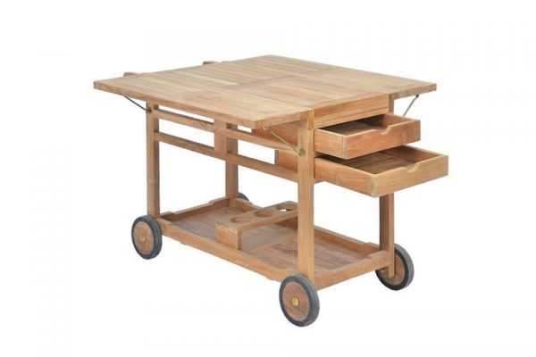 Fonteyn Collectie Tafeltrolley met 3 Lades Teak Fonteyn