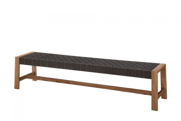 Tuinbank Square 210 cm Teak-Stone Black Apple Bee