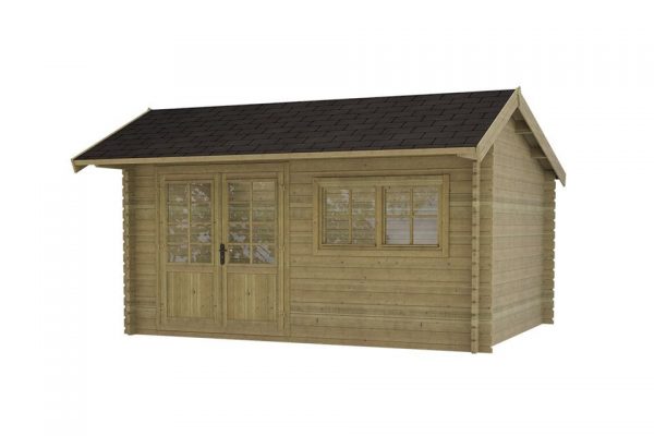 Askor Tuinhuis/Blokhut Fonteyn Thamar Kapschuur Hogedruk Geimpregneerd 450x350 cm (40mm)