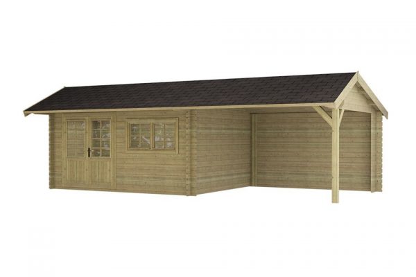 Askor Tuinhuis/Blokhut Fonteyn Thamar Kapschuur Hogedruk Geimpregneerd 800x350 cm (40mm)