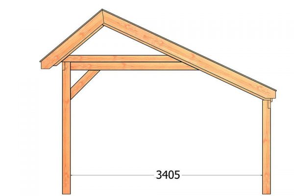 Nvt Tuinhuis / Blokhut Trendhout Kapschuur De Stee L 5000mm D