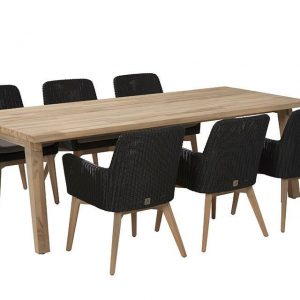 Tuinset Lisboa Polyloom Antraciet Teak 4 Seasons Outdoor