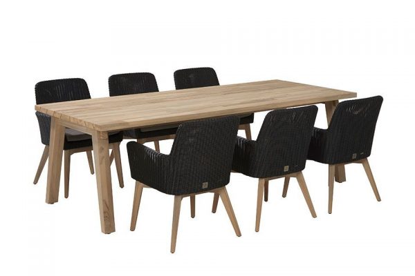 Tuinset Lisboa Polyloom Antraciet Teak 4 Seasons Outdoor